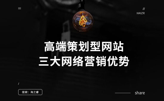 高端策划型网站三大网络营销优势