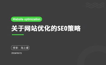 关于网站优化的SEO策略