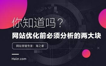 网站进行SEO优化前必须分析的两大块